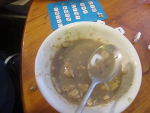 Letter ends up in real soup