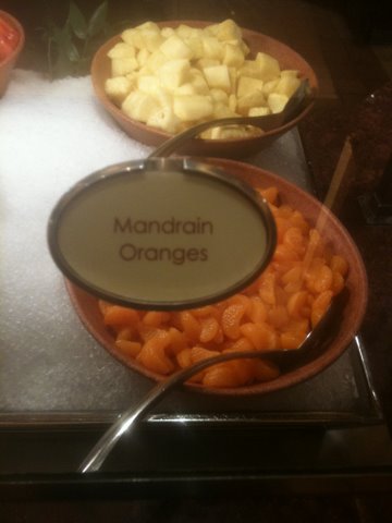 Mandarin oranges sign